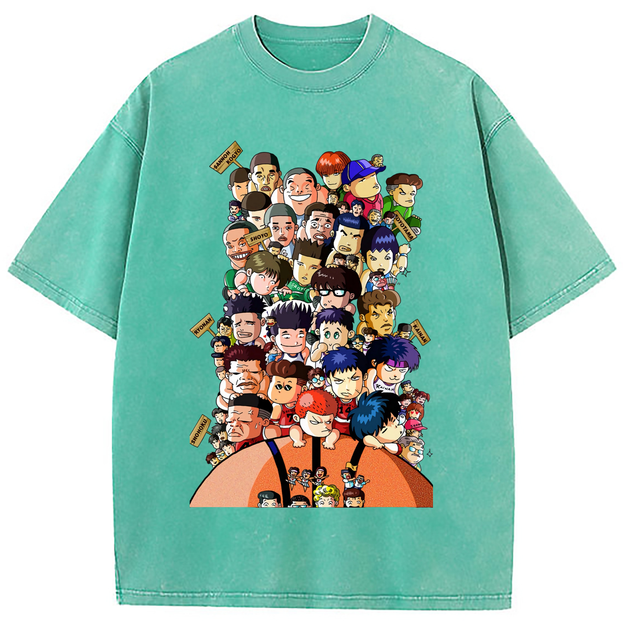 （画像用） SLAM DUNK／スラムダンク 綿100% ヴィンテージ風 半袖Tシャツ（フロントプリント）